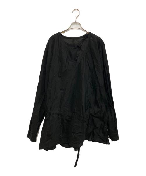 ANN DEMEULEMEESTER（アンドゥムルメステール）ANN DEMEULEMEESTER (アンドゥムルメステール) 変形シャツワンピース ブラック サイズ:XSの古着・服飾アイテム