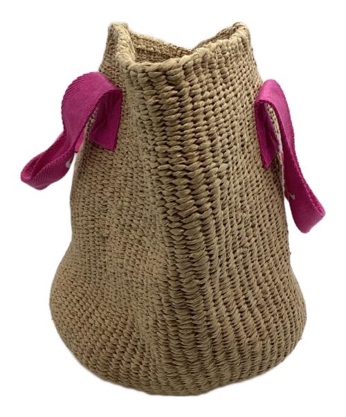 Chloe mifuko（クロエ・ミフコ）Chloe mifuko (クロエ・ミフコ) カゴバッグ ピンクの古着・服飾アイテム