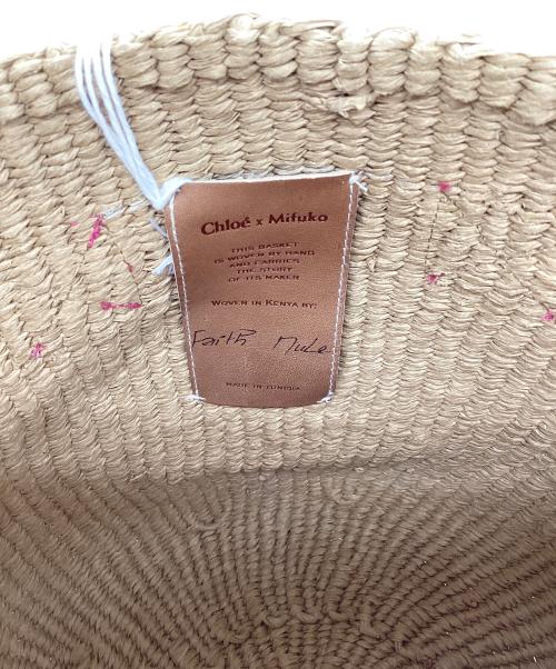 Chloe mifuko（クロエ・ミフコ）Chloe mifuko (クロエ・ミフコ) カゴバッグ ピンクの古着・服飾アイテム