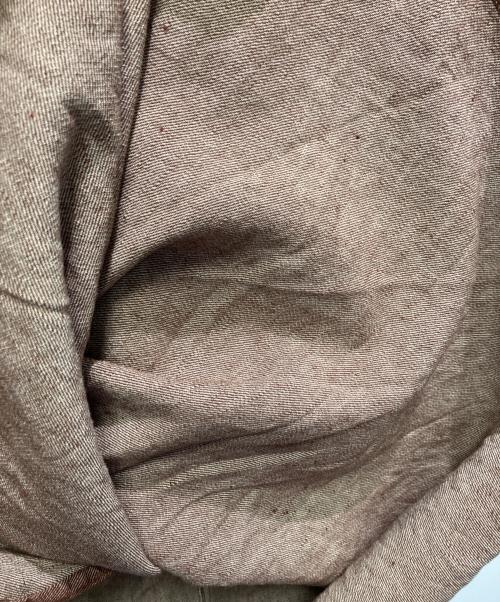 ICHI Antiquites（イチアンティークス）ichi Antiquites (イチアンティークス) コットンリネンデニムエプロンドレス ブラウン サイズ:FREEの古着・服飾アイテム