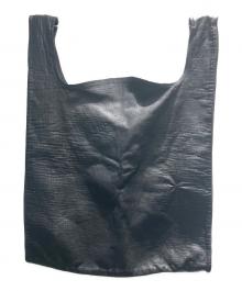 MM6 Maison Margiela（エムエムシックスメゾンマルジェラ）の古着「レザーショッピングトートバッグ」｜ブラック