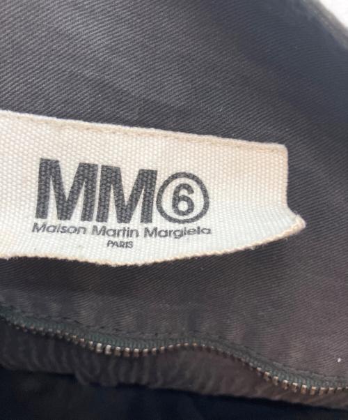 MM6 Maison Margiela（エムエムシックスメゾンマルジェラ）MM6 Maison Margiela (エムエムシックスメゾンマルジェラ) レザーショッピングトートバッグ ブラックの古着・服飾アイテム