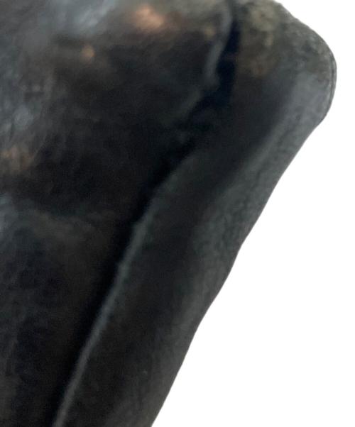 MM6 Maison Margiela（エムエムシックスメゾンマルジェラ）MM6 Maison Margiela (エムエムシックスメゾンマルジェラ) レザーショッピングトートバッグ ブラックの古着・服飾アイテム