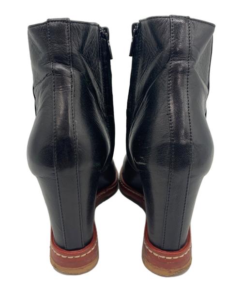 MM6 Maison Margiela（エムエムシックスメゾンマルジェラ）MM6 Maison Margiela (エムエムシックスメゾンマルジェラ) ウェッジソールブーツ ブラック サイズ:36の古着・服飾アイテム
