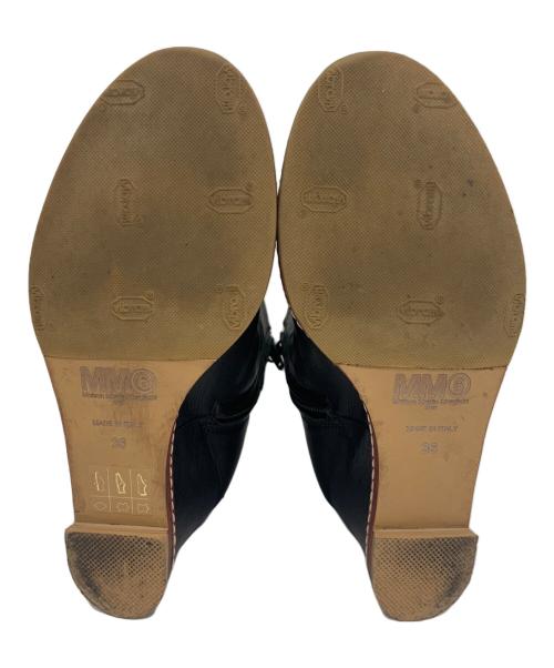MM6 Maison Margiela（エムエムシックスメゾンマルジェラ）MM6 Maison Margiela (エムエムシックスメゾンマルジェラ) ウェッジソールブーツ ブラック サイズ:36の古着・服飾アイテム