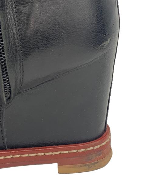 MM6 Maison Margiela（エムエムシックスメゾンマルジェラ）MM6 Maison Margiela (エムエムシックスメゾンマルジェラ) ウェッジソールブーツ ブラック サイズ:36の古着・服飾アイテム