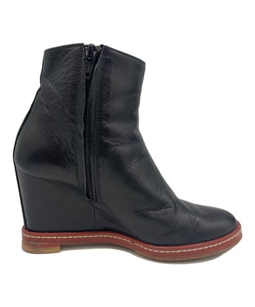 MM6 Maison Margiela（エムエムシックスメゾンマルジェラ）MM6 Maison Margiela (エムエムシックスメゾンマルジェラ) ウェッジソールブーツ ブラック サイズ:36の古着・服飾アイテム