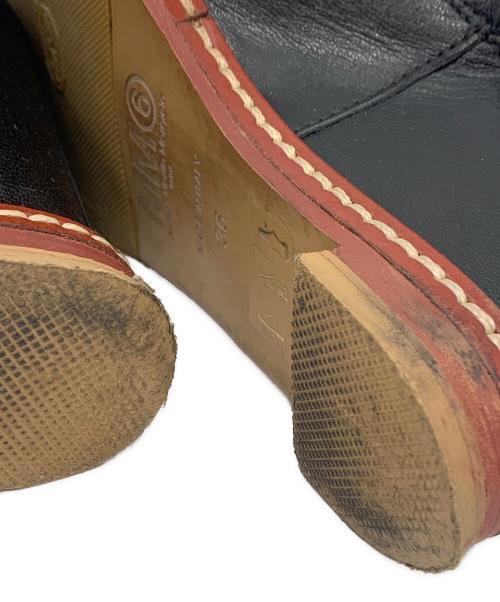 MM6 Maison Margiela（エムエムシックスメゾンマルジェラ）MM6 Maison Margiela (エムエムシックスメゾンマルジェラ) ウェッジソールブーツ ブラック サイズ:36の古着・服飾アイテム