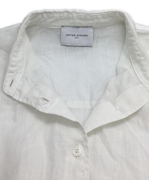 UNITED ARROWS（ユナイテッドアローズ）UNITED ARROWS (ユナイテッドアローズ) リネン ドルマン シャツ ホワイト サイズ:記載なしの古着・服飾アイテム