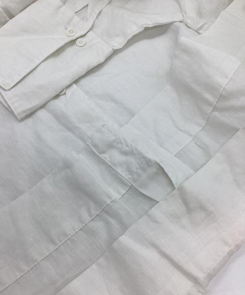 UNITED ARROWS（ユナイテッドアローズ）UNITED ARROWS (ユナイテッドアローズ) リネン ドルマン シャツ ホワイト サイズ:記載なしの古着・服飾アイテム