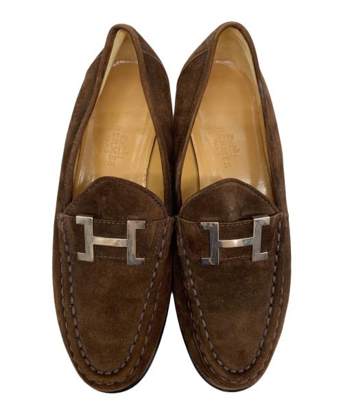 HERMES（エルメス）HERMES (エルメス) コンスタンスローファー ブラウン サイズ:34 1/2の古着・服飾アイテム