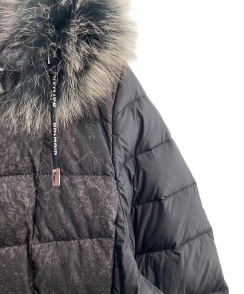 BALMAIN（バルマン）BALMAIN (バルマン) フォックスファー付ダウンコート ブラック サイズ:Ｍの古着・服飾アイテム