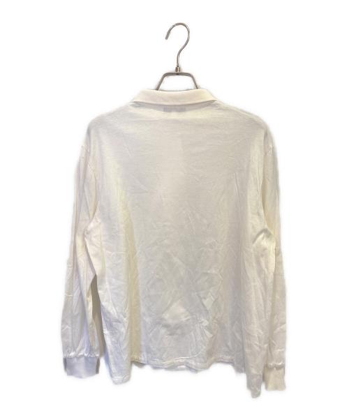 Christian Dior Sports（クリスチャン ディオールスポーツ）Christian Dior Sports (クリスチャン ディオールスポーツ) ロゴエンブロイダリ長袖ポロシャツ ベージュ サイズ:Lの古着・服飾アイテム