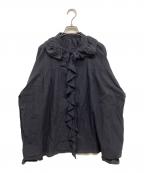 journal standard luxeジャーナルスタンダード ラックス）の古着「80コットンローンフリルブラウス」｜ブラック
