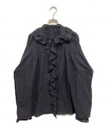 journal standard luxe（ジャーナルスタンダード ラックス）の古着「80コットンローンフリルブラウス」｜ブラック