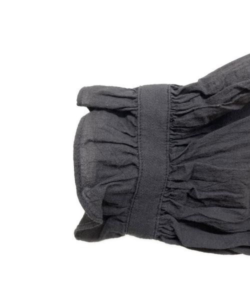 journal standard luxe（ジャーナルスタンダード ラックス）journal standard luxe (ジャーナルスタンダード ラックス) 80コットンローンフリルブラウス ブラック サイズ:freeの古着・服飾アイテム