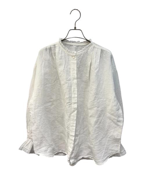 nest Robe（ネストローブ）nest Robe (ネストローブ) リネン近江晒しラミー楊柳カフブラウス ホワイト サイズ:Freeの古着・服飾アイテム