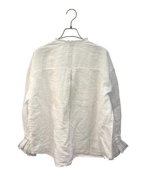 nest Robe（ネストローブ）nest Robe (ネストローブ) リネン近江晒しラミー楊柳カフブラウス ホワイト サイズ:Freeの古着・服飾アイテム