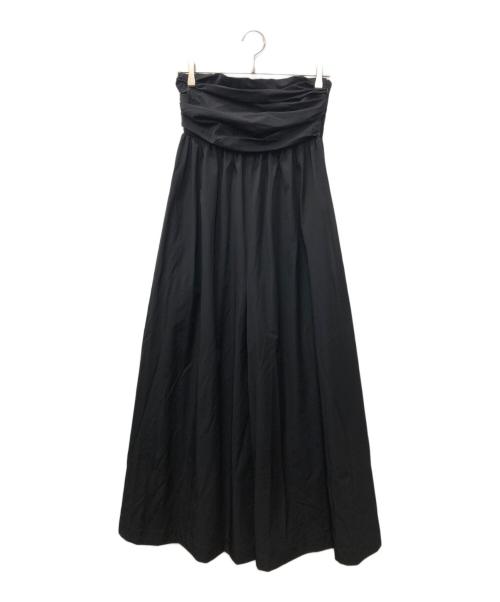 OMMO（オーエムエムオー）OMMO (オーエムエムオー) TUCK BARE ALL IN ONE/タック ベア オールインワン ブラック サイズ:36の古着・服飾アイテム