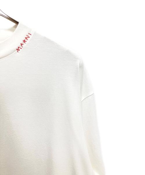 MARNI（マルニ）MARNI (マルニ) オーガニックコットンTEE ホワイト×レッド サイズ:50の古着・服飾アイテム