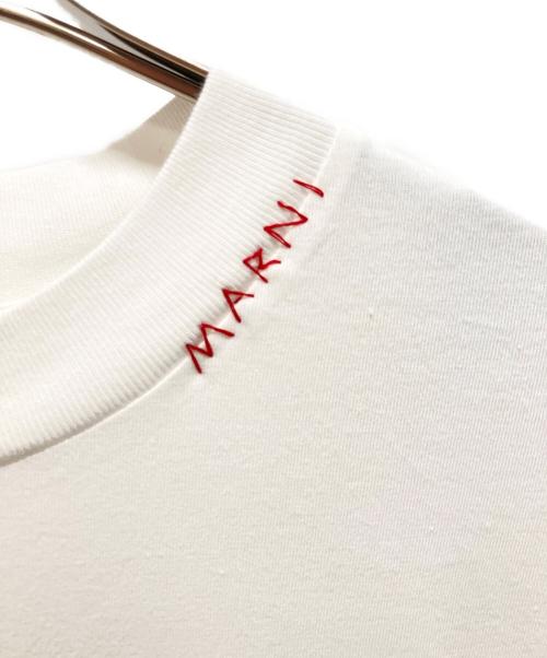 MARNI（マルニ）MARNI (マルニ) オーガニックコットンTEE ホワイト×レッド サイズ:50の古着・服飾アイテム