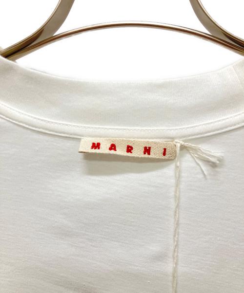 MARNI（マルニ）MARNI (マルニ) オーガニックコットンTEE ホワイト×レッド サイズ:50の古着・服飾アイテム