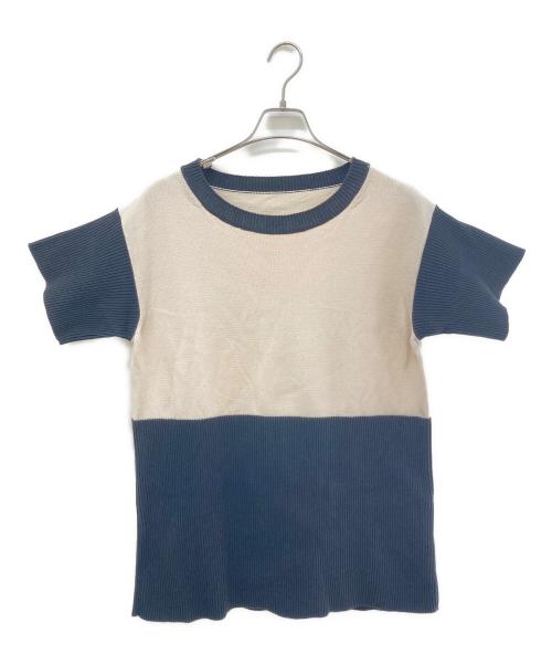 MM6 Maison Margiela（エムエムシックスメゾンマルジェラ）MM6 Maison Margiela (エムエムシックスメゾンマルジェラ) 半袖チュニック ベージュ×ブラック サイズ:Sの古着・服飾アイテム
