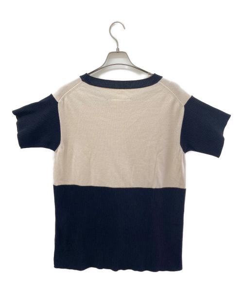 MM6 Maison Margiela（エムエムシックスメゾンマルジェラ）MM6 Maison Margiela (エムエムシックスメゾンマルジェラ) 半袖チュニック ベージュ×ブラック サイズ:Sの古着・服飾アイテム