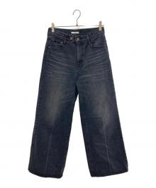 STUDIOUS（ステュディオス）の古着「Semi Flare Dyed Jeans」｜ブラック