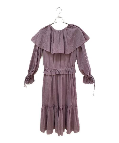CASA FLINE（カーサフライン）CASA FLINE (カーサフライン) ラッフルフリルロングロングドレス ピンク サイズ:Freeの古着・服飾アイテム