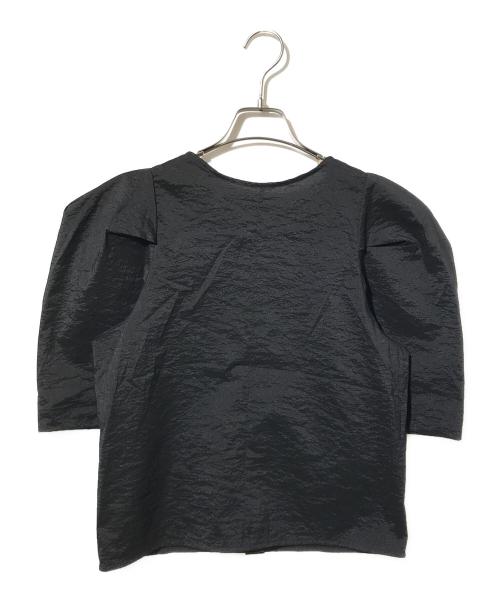 BONUM（ボナム）Bonum (ボナム) SHEER BUBBLE SLEEVE ブラウス ブラック サイズ:表記なしの古着・服飾アイテム