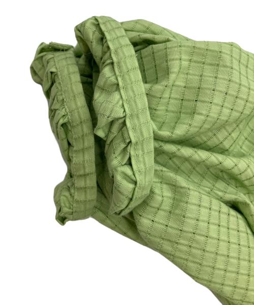 DRAWER（ドゥロワー）DRAWER (ドゥロワー) ギャザースリーブブラウス グリーン サイズ:38の古着・服飾アイテム