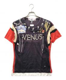 Vivienne Westwood man（ヴィヴィアン ウェストウッド マン）の古着「VENUS LET IT ROCK T-Shirt」｜ホワイト×ネイビー