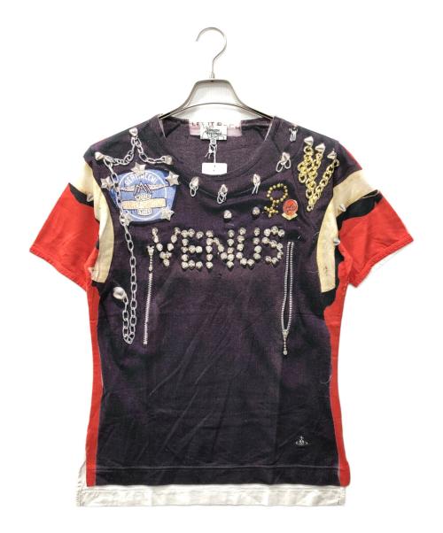 Vivienne Westwood man（ヴィヴィアン ウェストウッド マン）Vivienne Westwood man (ヴィヴィアン ウェストウッド マン) VENUS LET IT ROCK T-Shirt ホワイト×ネイビー サイズ:SIZE 46 未使用品の古着・服飾アイテム
