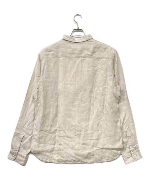 RRL（ダブルアールエル）RRL (ダブルアールエル) リネンヘリンボーンツイルワークシャツ ベージュ サイズ:Lの古着・服飾アイテム
