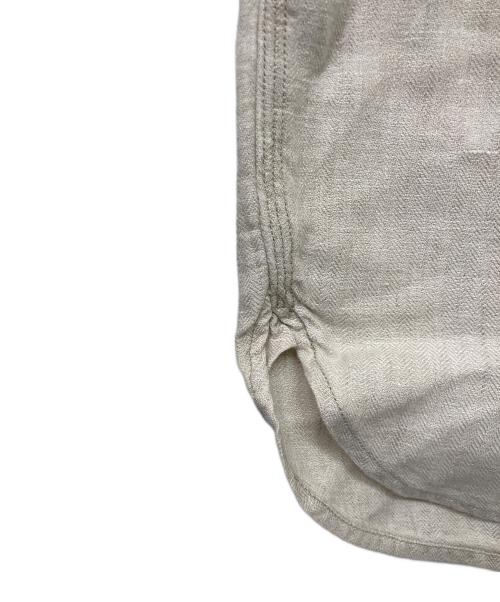 RRL（ダブルアールエル）RRL (ダブルアールエル) リネンヘリンボーンツイルワークシャツ ベージュ サイズ:Lの古着・服飾アイテム