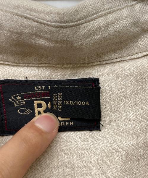 RRL（ダブルアールエル）RRL (ダブルアールエル) リネンヘリンボーンツイルワークシャツ ベージュ サイズ:Lの古着・服飾アイテム