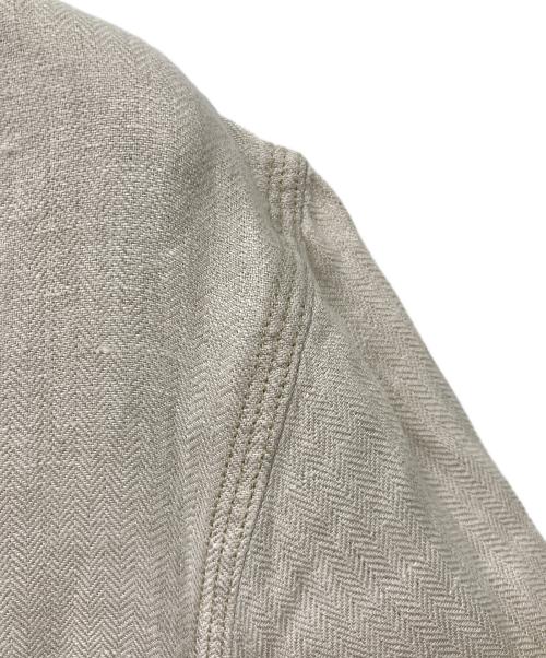 RRL（ダブルアールエル）RRL (ダブルアールエル) リネンヘリンボーンツイルワークシャツ ベージュ サイズ:Lの古着・服飾アイテム