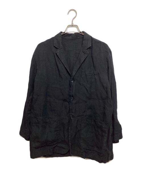 journal standard luxe（ジャーナルスタンダード ラックス）journal standard luxe (ジャーナルスタンダード ラックス) リネンワッシャージャケット ブラック サイズ:ｆの古着・服飾アイテム