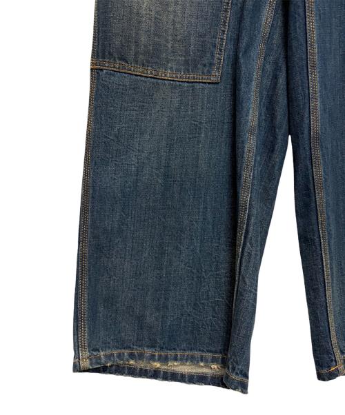 Maison Margiela（メゾンマルジェラ）Maison Margiela (メゾンマルジェラ) ダブルニー ワイドレッグ デニムパンツ インディゴ サイズ:40の古着・服飾アイテム