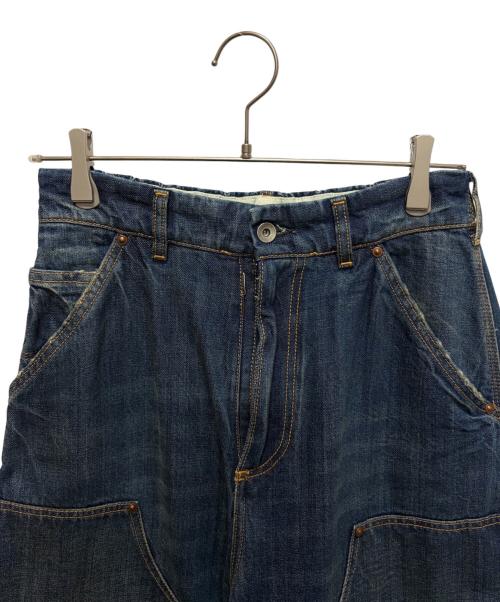 Maison Margiela（メゾンマルジェラ）Maison Margiela (メゾンマルジェラ) ダブルニー ワイドレッグ デニムパンツ インディゴ サイズ:40の古着・服飾アイテム