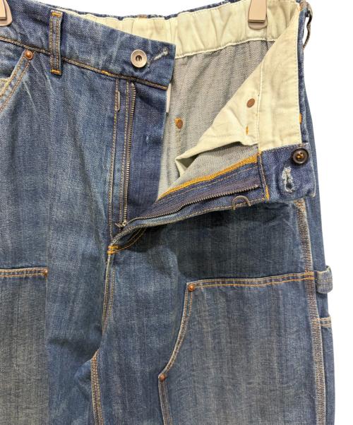 Maison Margiela（メゾンマルジェラ）Maison Margiela (メゾンマルジェラ) ダブルニー ワイドレッグ デニムパンツ インディゴ サイズ:40の古着・服飾アイテム