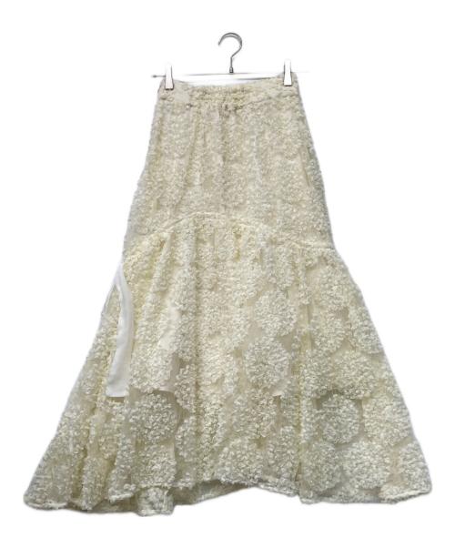 Snidel（スナイデル）Snidel (スナイデル) バリエチュールスカート アイボリー サイズ:size0 未使用品の古着・服飾アイテム