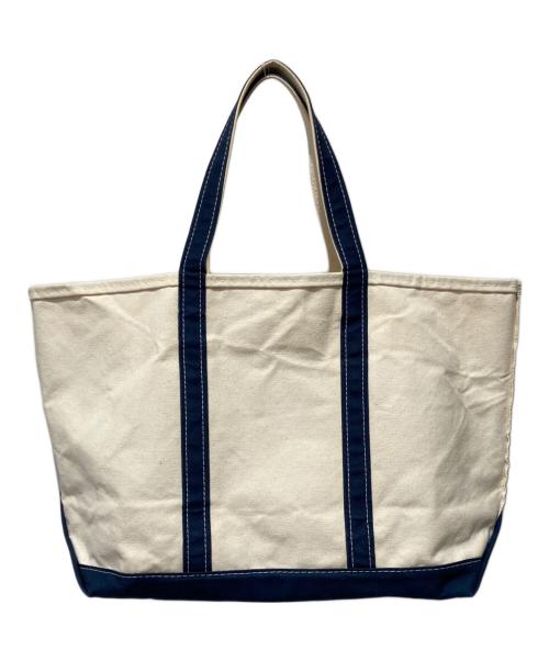 L.L.Bean（エルエルビーン）L.L.Bean (エルエルビーン) BOAT AND TOTE ネイビー×ホワイトの古着・服飾アイテム