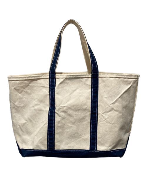 L.L.Bean（エルエルビーン）L.L.Bean (エルエルビーン) BOAT AND TOTE ネイビー×ホワイトの古着・服飾アイテム
