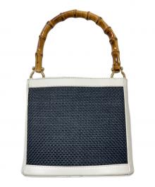 Aquascutum（アクアスキュータム）の古着「ハラコトートバッグ」｜ブラック×カーキ