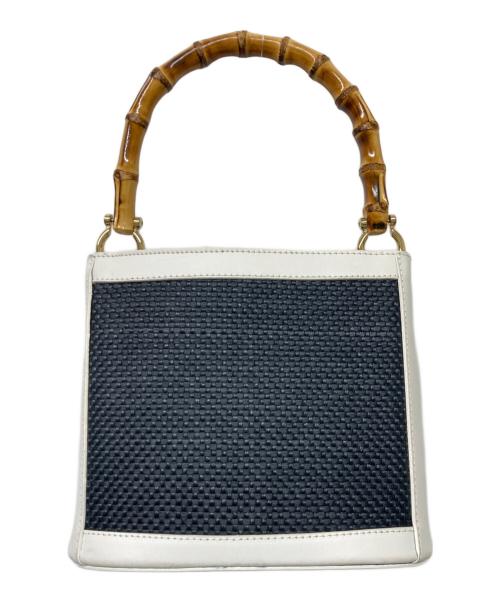 Aquascutum（アクアスキュータム）Aquascutum (アクアスキュータム) ハラコトートバッグ ブラック×カーキの古着・服飾アイテム
