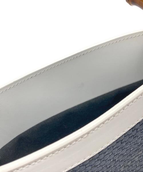 Aquascutum（アクアスキュータム）Aquascutum (アクアスキュータム) ハラコトートバッグ ブラック×カーキの古着・服飾アイテム