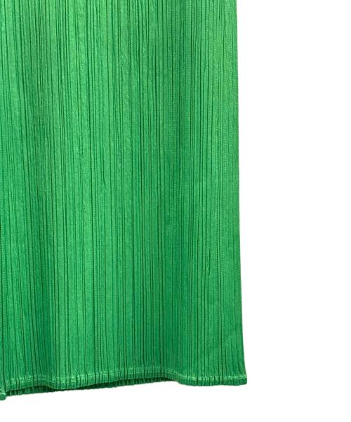 PLEATS PLEASE（プリーツプリーズ）PLEATS PLEASE (プリーツプリーズ) プリーツストレートパンツ グリーン サイズ:2の古着・服飾アイテム