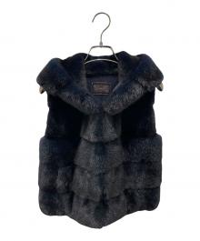 FOXEY BOUTIQUE（フォクシー ブティック）の古着「リバーシブル ミンク ファー ベスト」｜ネイビー